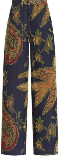 Etro Floral Jacquard Denim Pants -  BEVERLY BERG LLC 