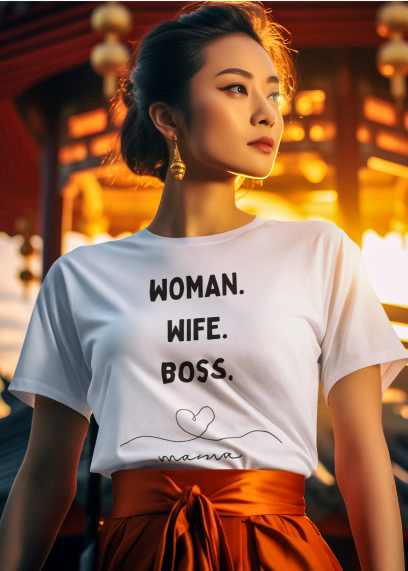 Woman. Wife. Boss Tee -  BEVERLY BERG LLC 