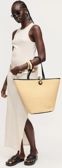 Raelynn Sculpted Woven Tote