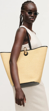 Raelynn Sculpted Woven Tote