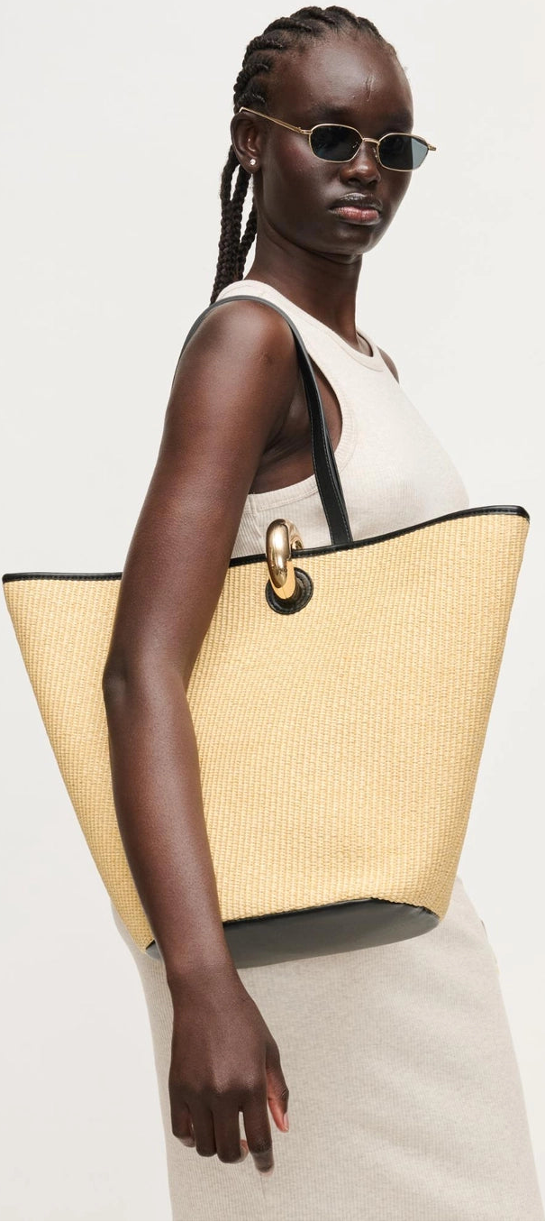 Raelynn Sculpted Woven Tote
