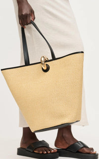 Raelynn Sculpted Woven Tote
