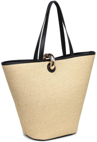 Raelynn Sculpted Woven Tote