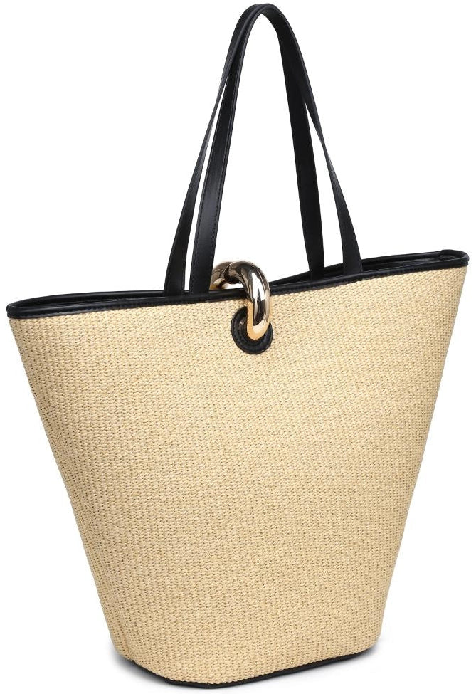 Raelynn Sculpted Woven Tote
