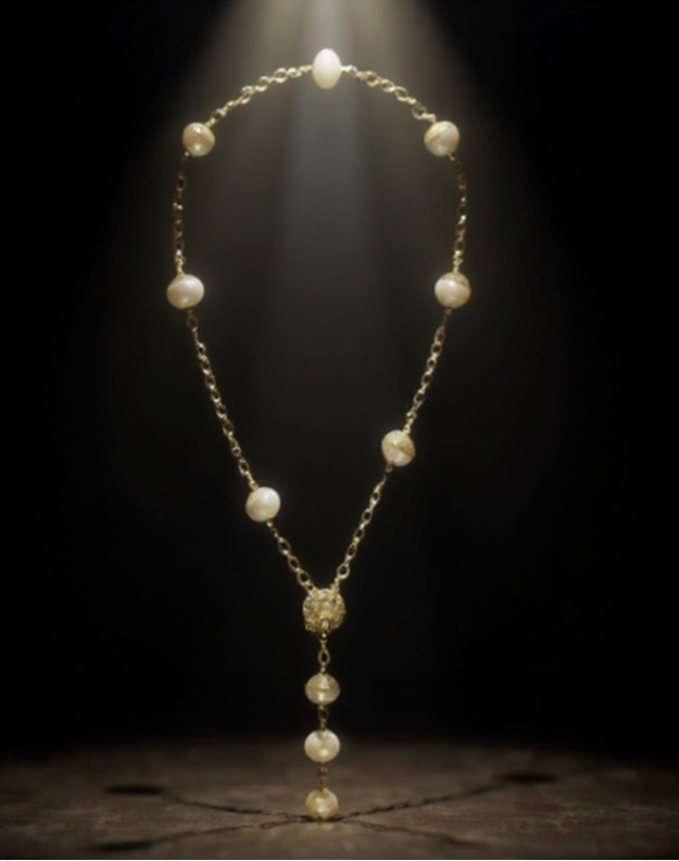 Baroque Pearl Station Necklace