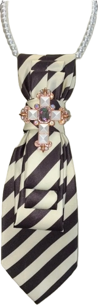 Vintage Pearl Brooch Necktie