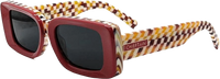 Ruby Red Checkerboard Sunshades