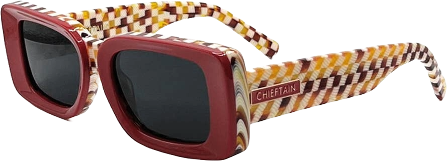 Ruby Red Checkerboard Sunshades