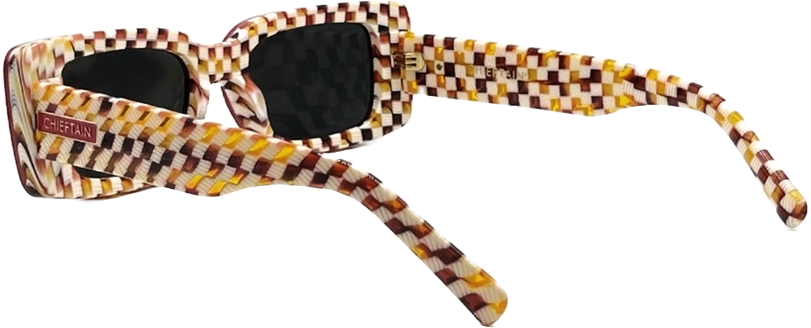 Ruby Red Checkerboard Sunshades