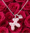 Pink Cross Heart Necklace
